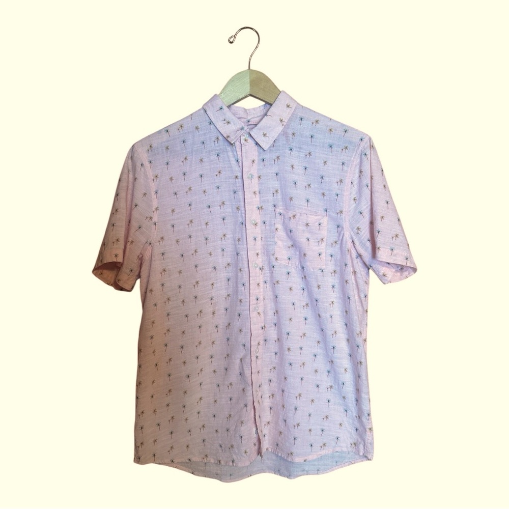Marine Layer Men’s Coral Palm Tree Button Down Size Medium - Picture 2 of 6